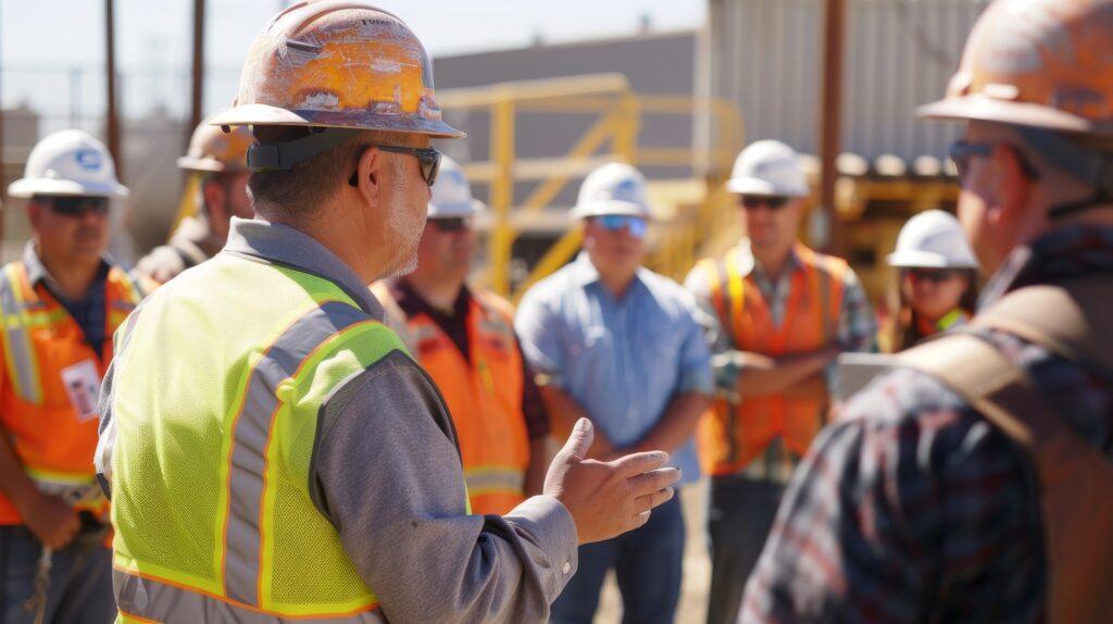 Fachkraft für Arbeitssicherheit bei Sicherheitsunterweisung
