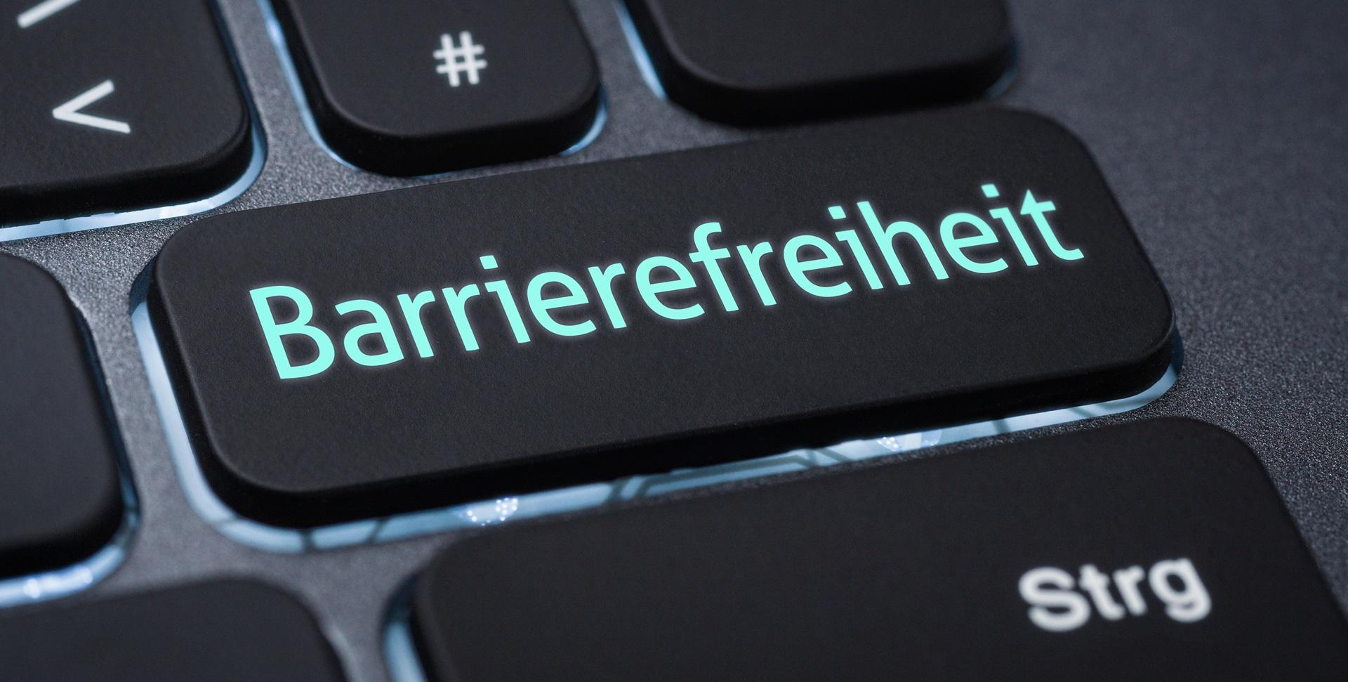 Leuchtende Taste mit Schriftzug Barrierefreiheit | Plattformlift